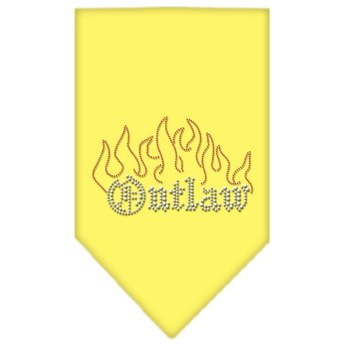 Outlaw Rhinestone Bandana Yellow Large